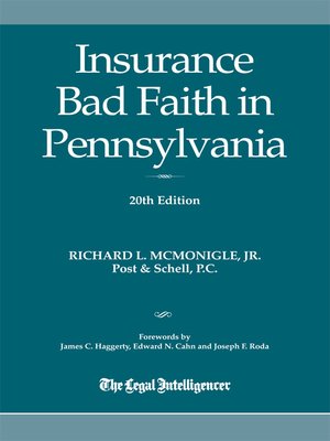 cover image of Insurance Bad Faith in Pennsylvania